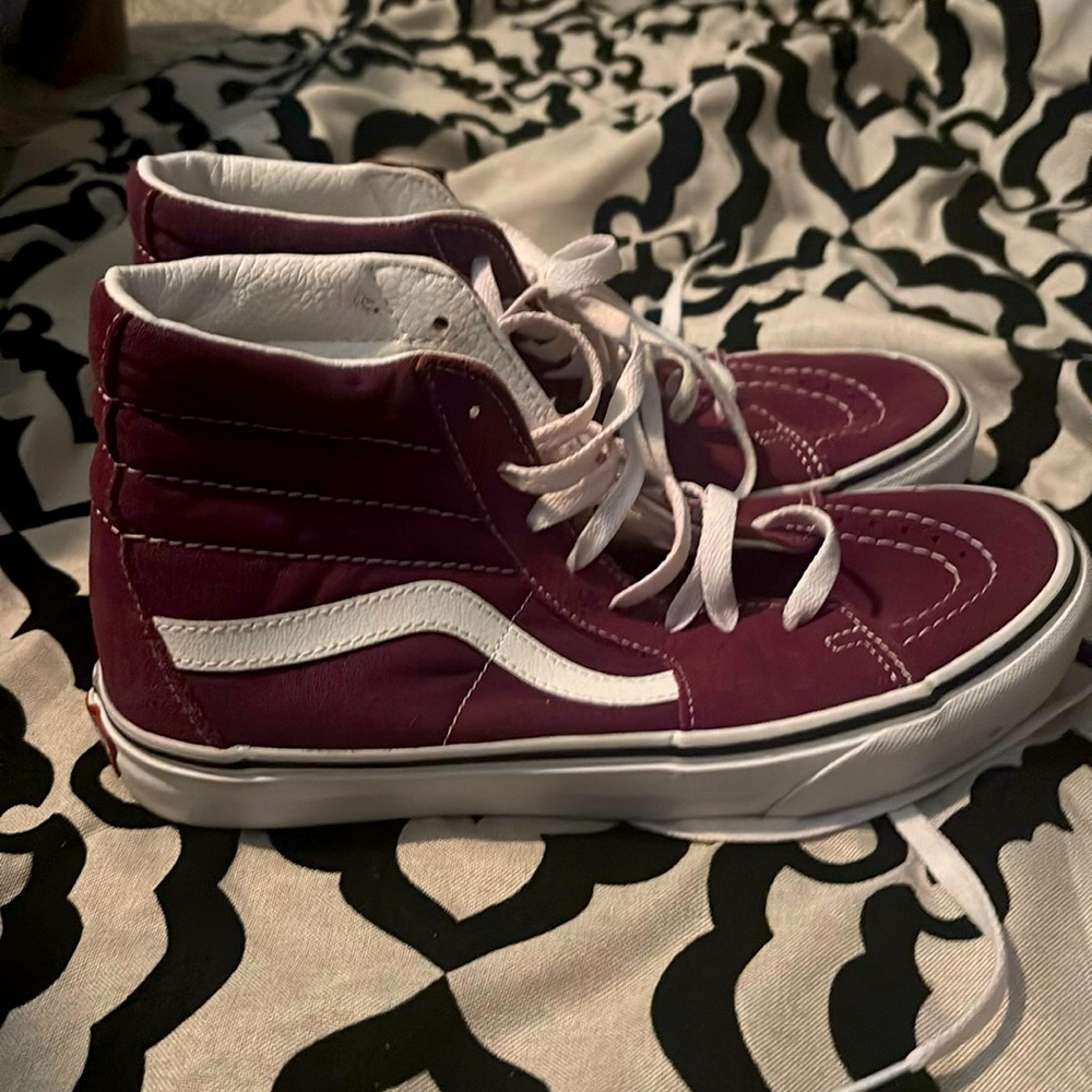 Purple high tops vans new without tags size 8.5